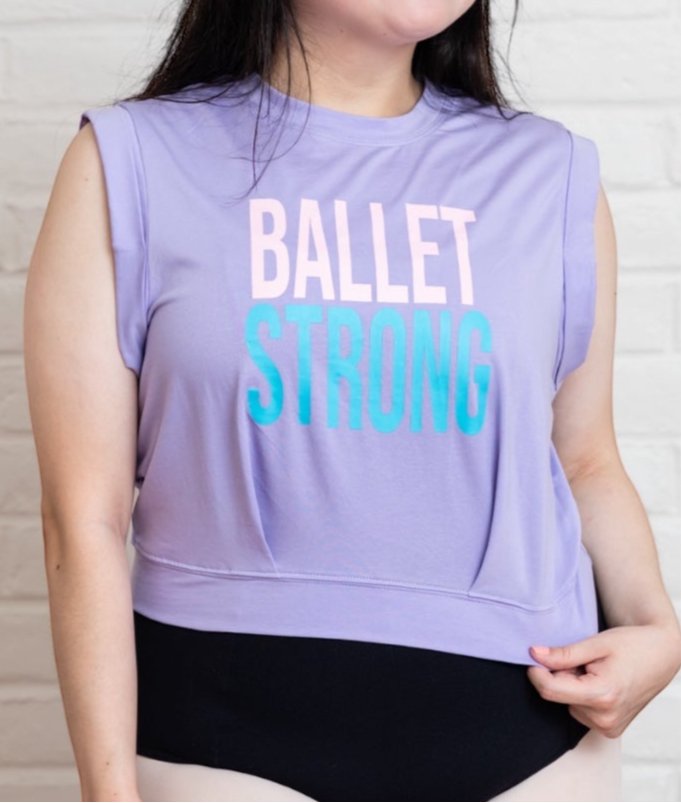 BALLET STRONG Crop Tank Top - Fudge Dance Apparelwomen's tops