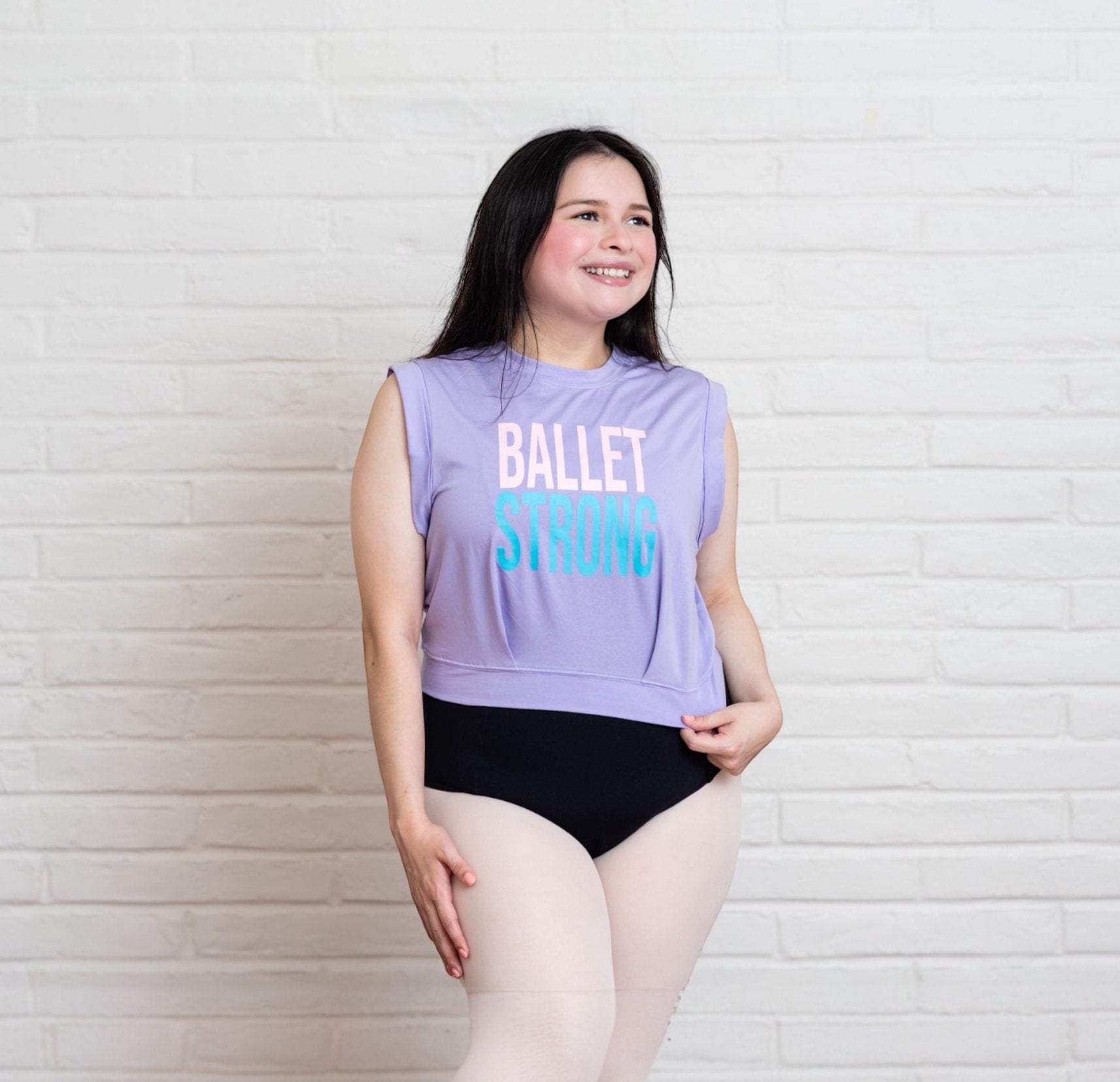 BALLET STRONG Crop Tank Top - Fudge Dance Apparelwomen's tops