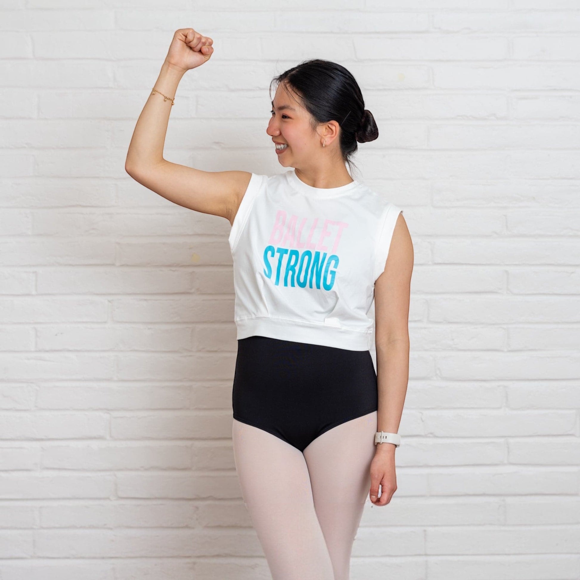 BALLET STRONG Crop Tank Top - Fudge Dance Apparelwomen's tops