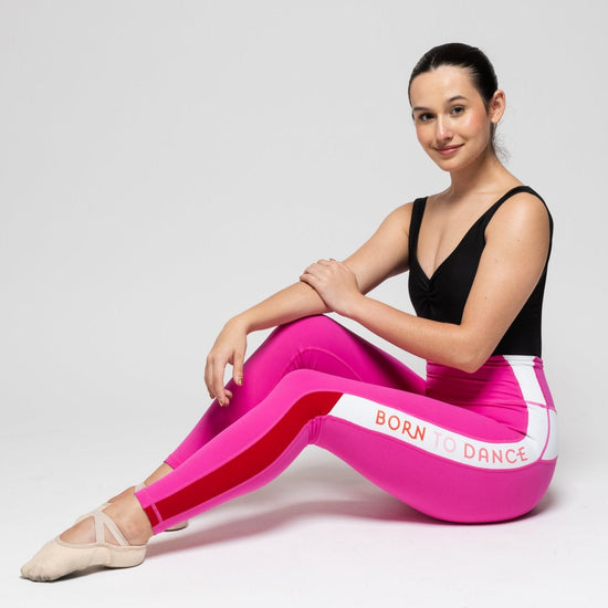 Born to Dance Leggings Pink Fudge Dance Apparel