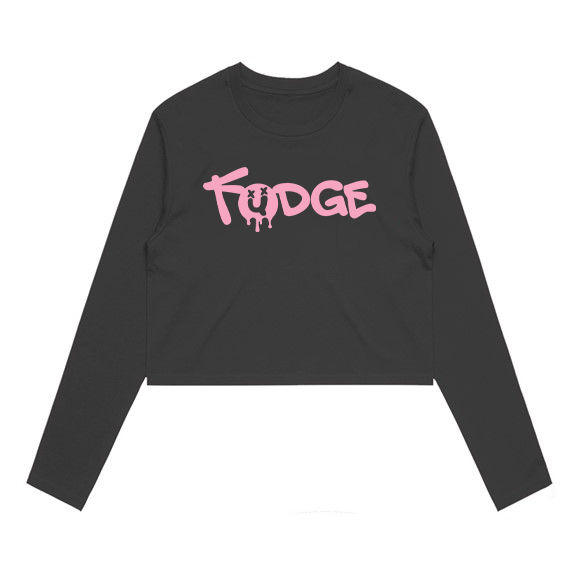 FUDGE Women’s Cropped Long Sleeve Top - Black - Fudge Dance Apparellong sleeve