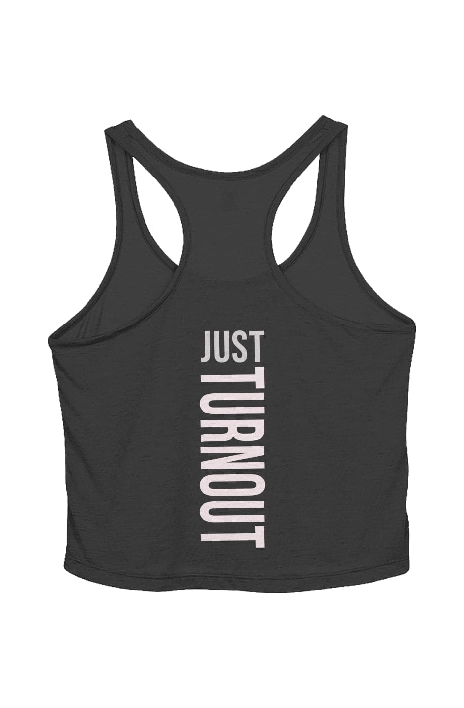 JUST TURNOUT Ladies' Sheer Cropped Racer Tank - Fudge Dance Apparelwomen's tops