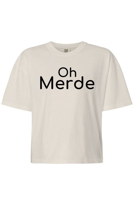 "Oh Merde" Boxy Tee - Fudge Dance Appareltshirt