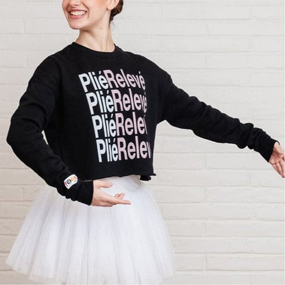 Plié Relevé Crop Crew Fleece - Fudge Dance ApparelWomens sweatshirts
