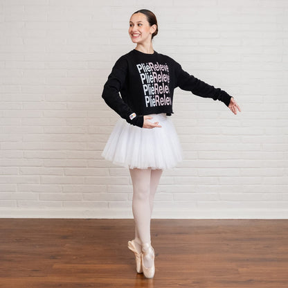Plié Relevé Crop Crew Fleece - Fudge Dance ApparelWomens sweatshirts