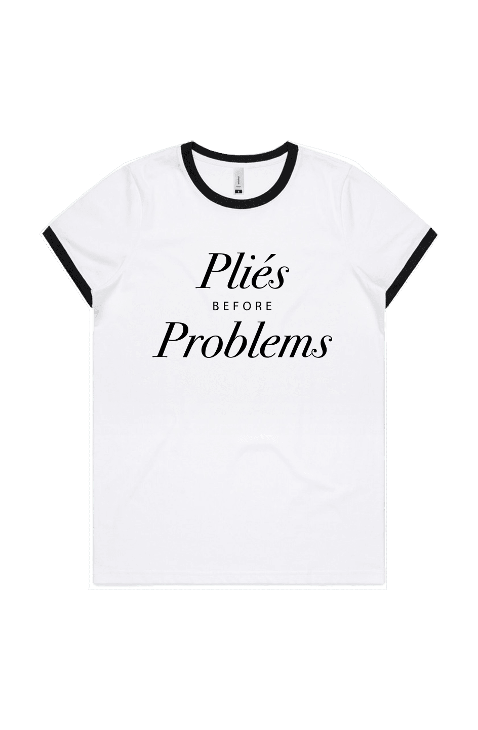 Pliés Before Problems Ringer Tee - Fudge Dance Appareltshirts